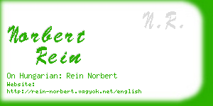 norbert rein business card